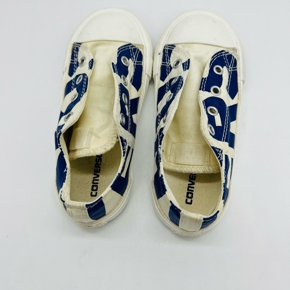 CONVERSE SNEAKERS WHITE WITHCONVERSE  IN LARGE BLUE LETTERS SIZE TODDLER 10 - Picture 5 of 10